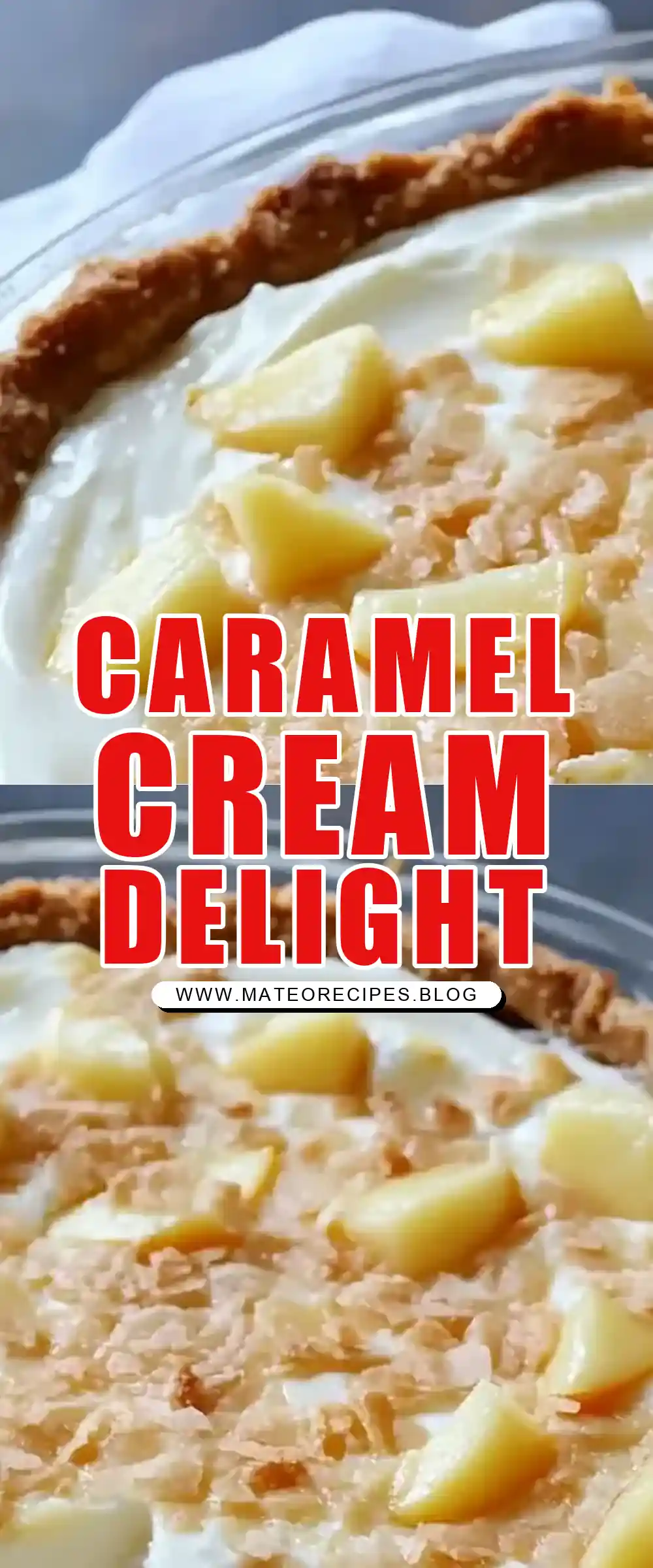 Pinterest pin (Design 1) for No-Bake Caramel Cream Cheese Pie š®
