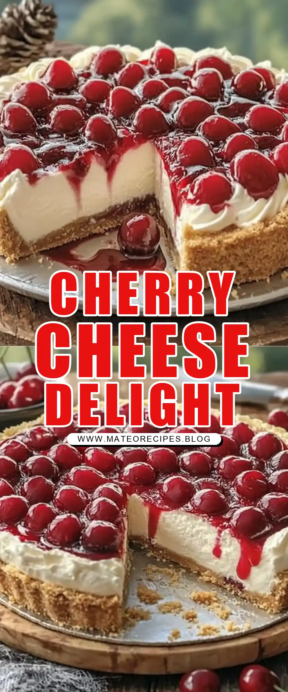 Pinterest pin (Design 1) for Cherry Cream Cheese Pie š