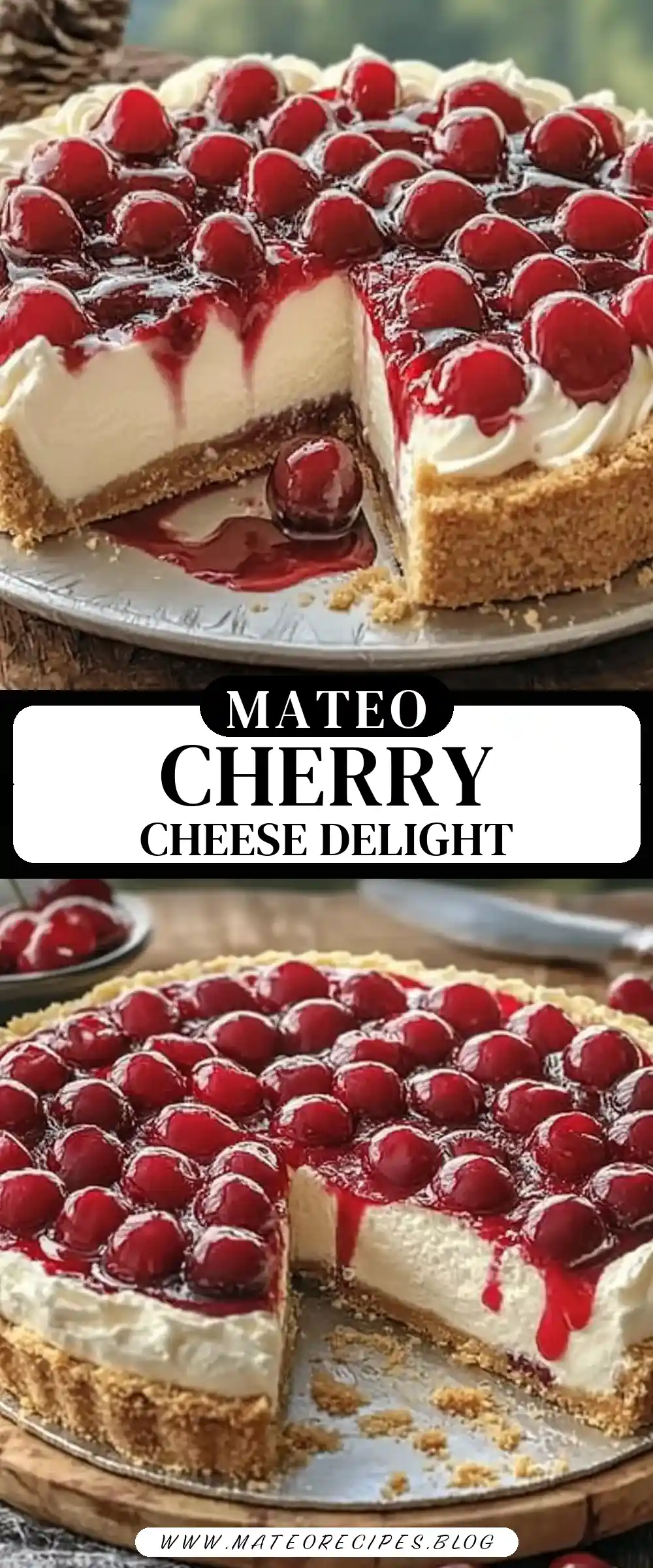 Pinterest pin (Design 3) for Cherry Cream Cheese Pie š