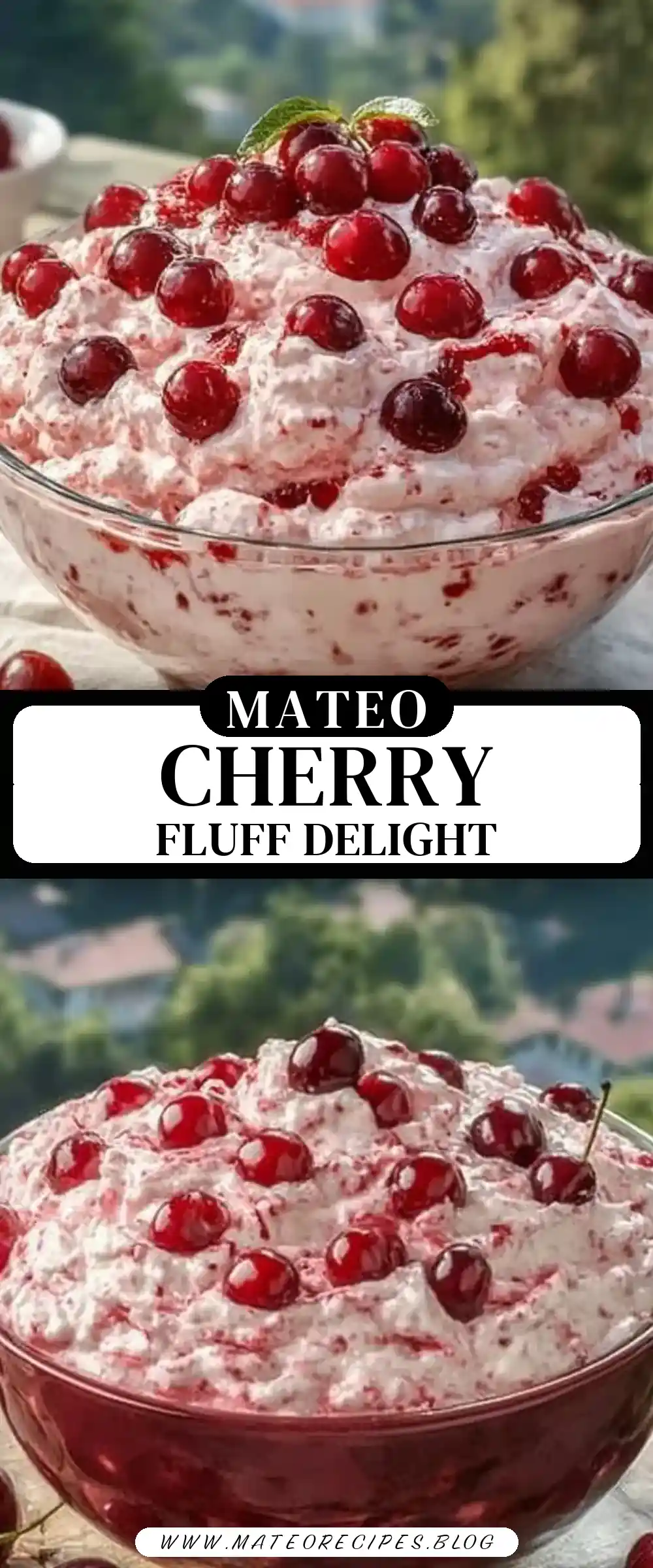 Pinterest pin (Design 3) for Cherry Cheesecake Fluff