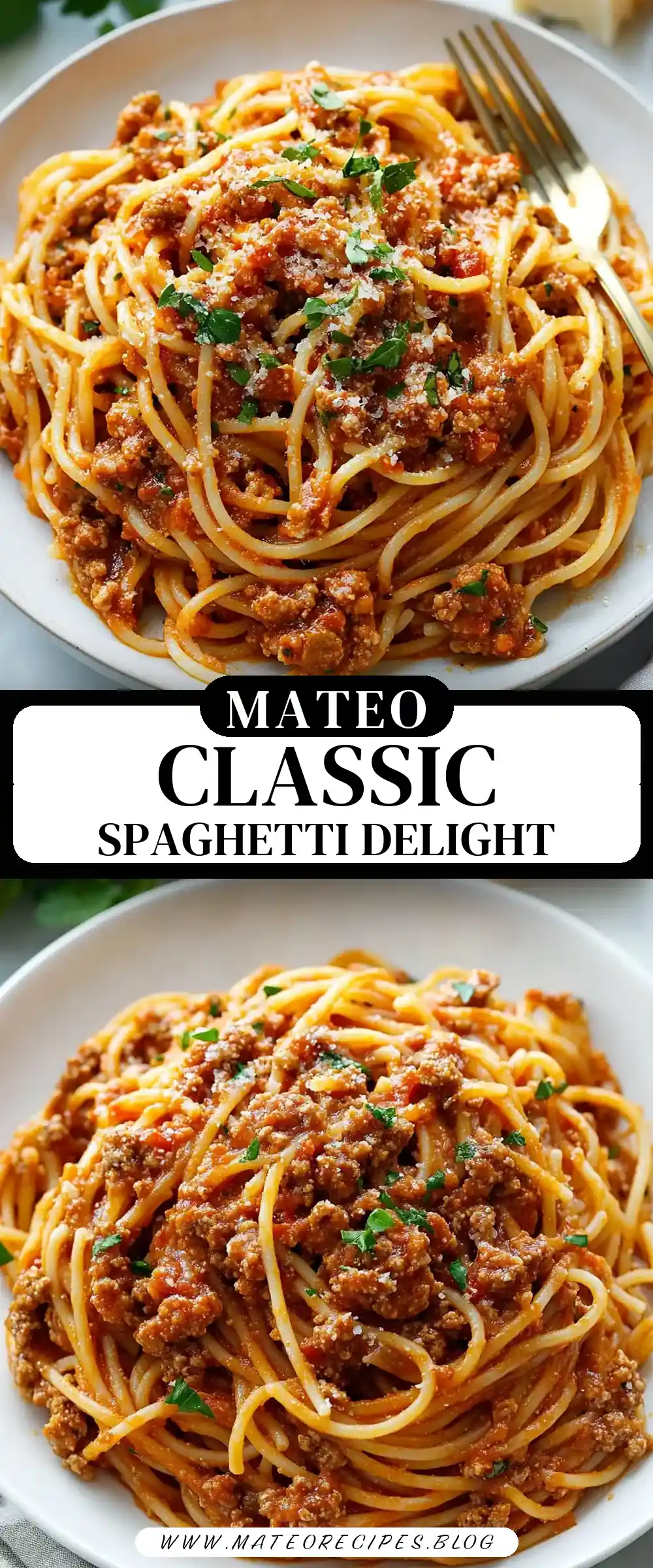 Pinterest pin (Design 3) for Old-Fashioned Spaghetti