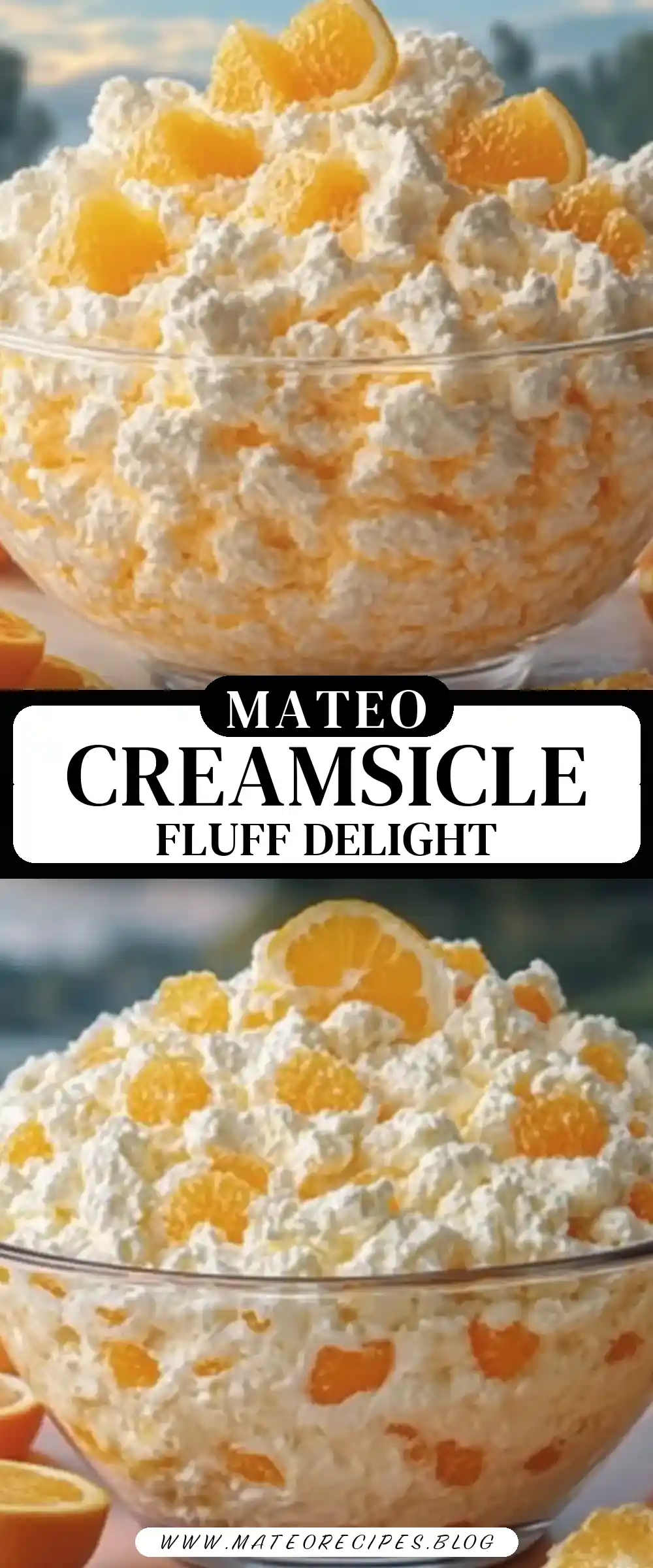 Pinterest pin (Design 3) for Orange Creamsicle Fluff š
