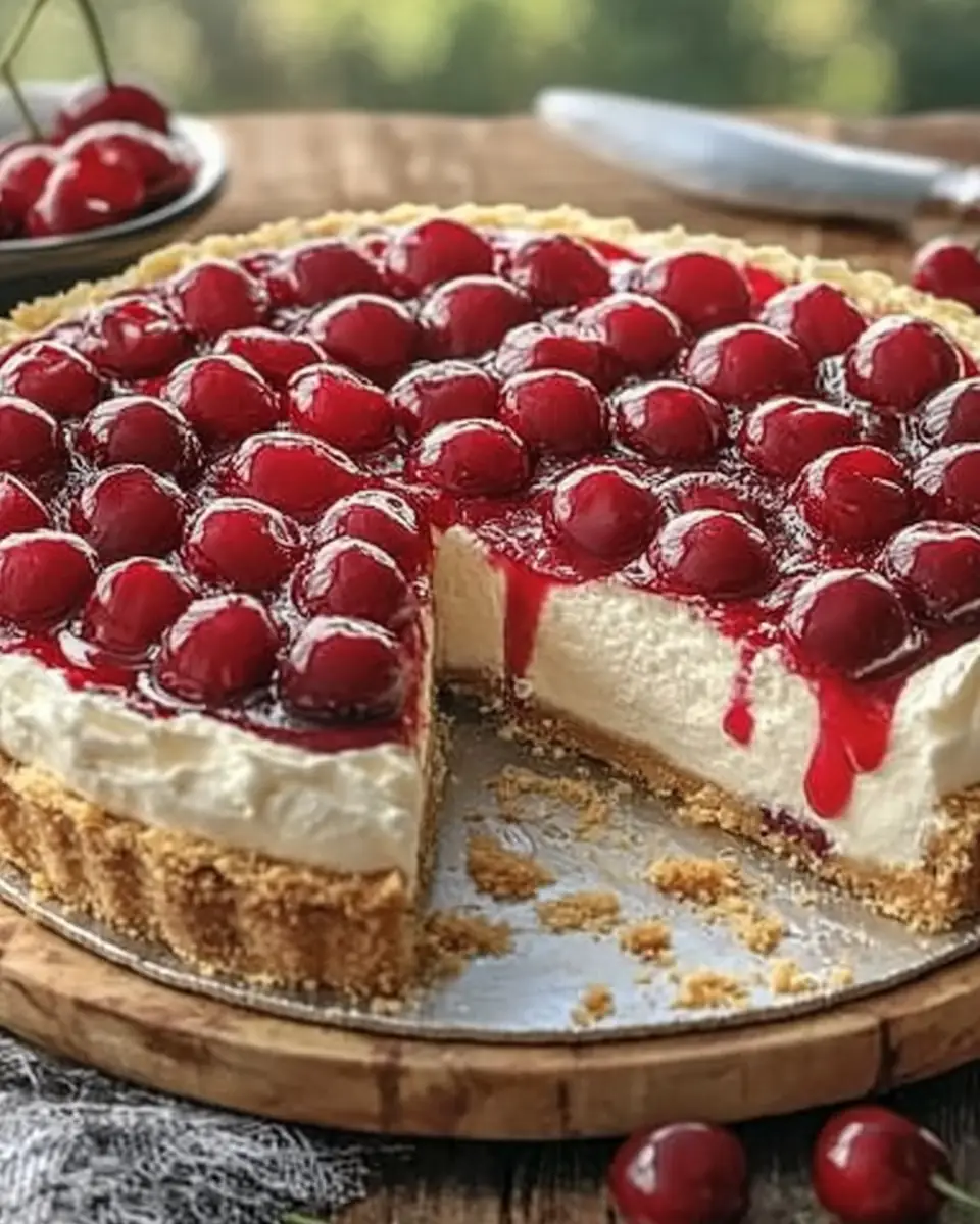 A delicious plate of Cherry Cream Cheese Pie š