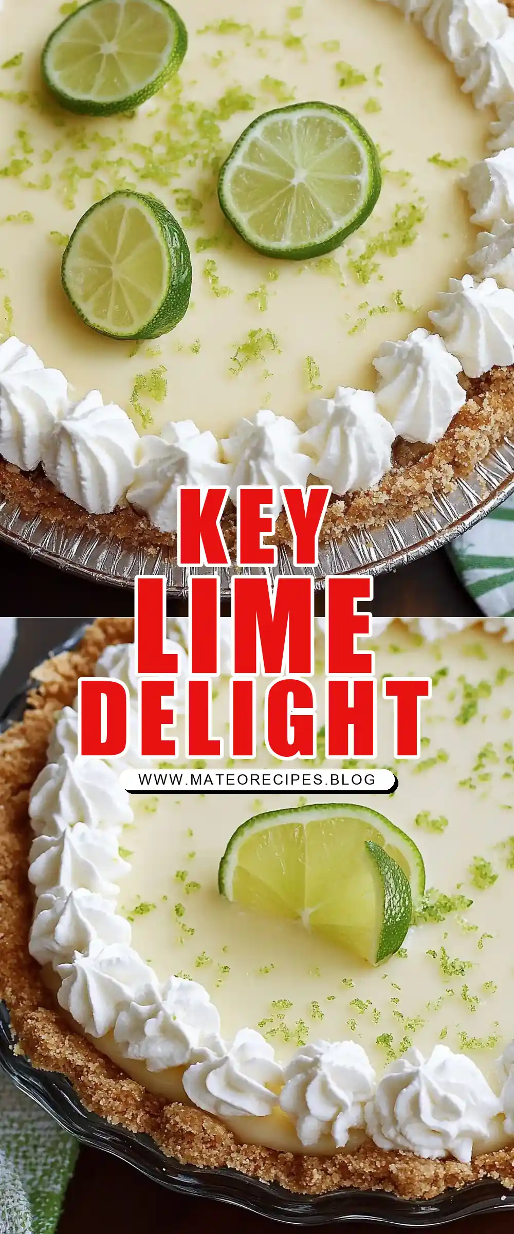 Pinterest pin (Design 1) for Key Lime Cream Cheese Pie