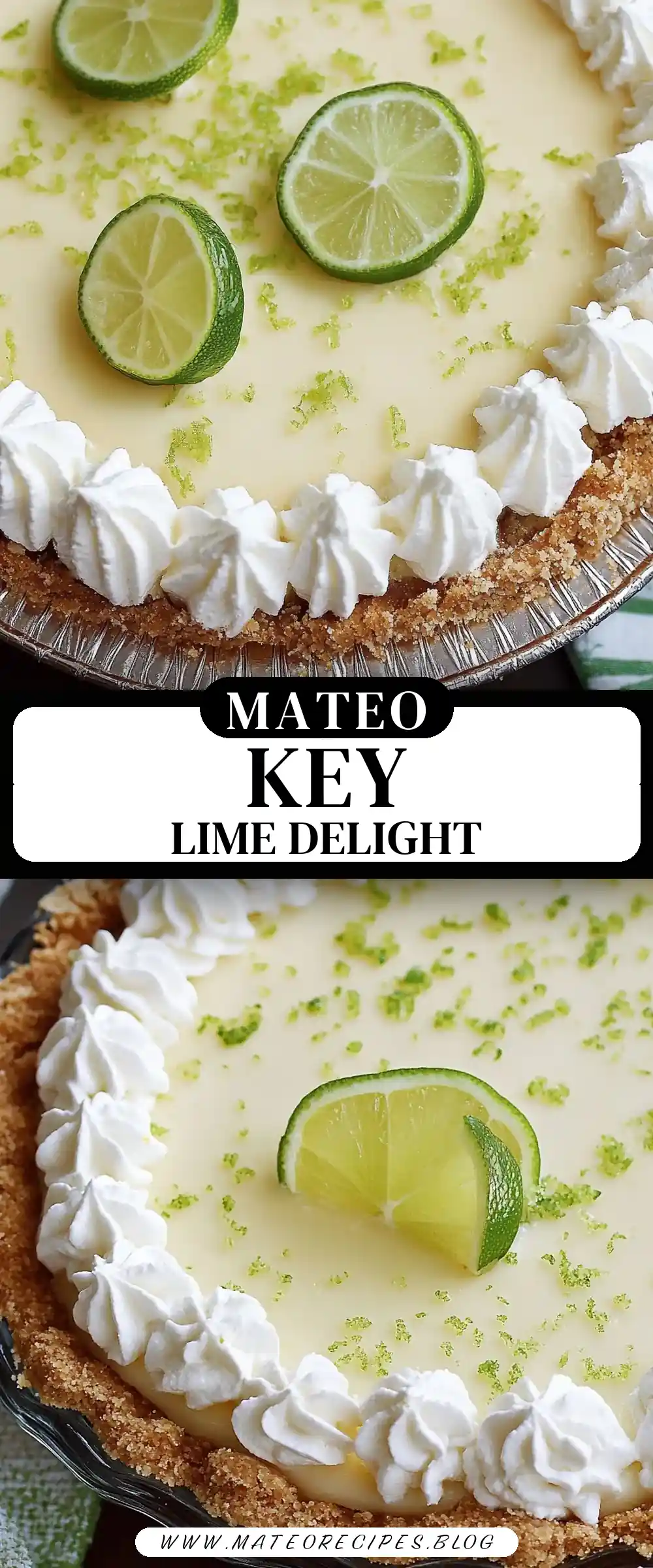 Pinterest pin (Design 3) for Key Lime Cream Cheese Pie