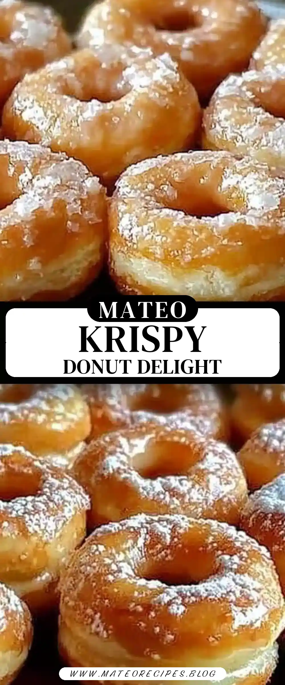 Pinterest pin (Design 3) for Homemade Krispy Kremes