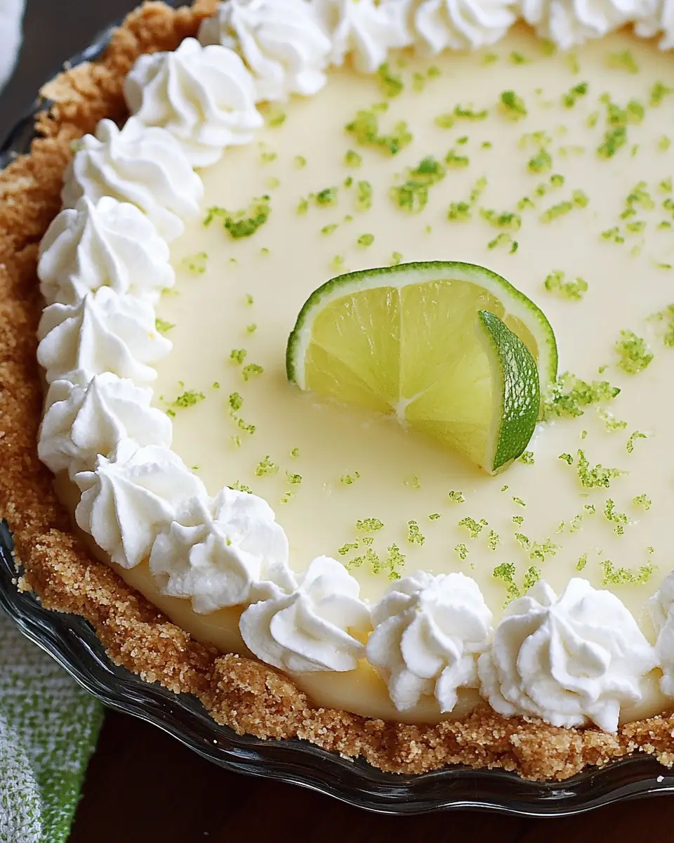 A delicious plate of Key Lime Cream Cheese Pie