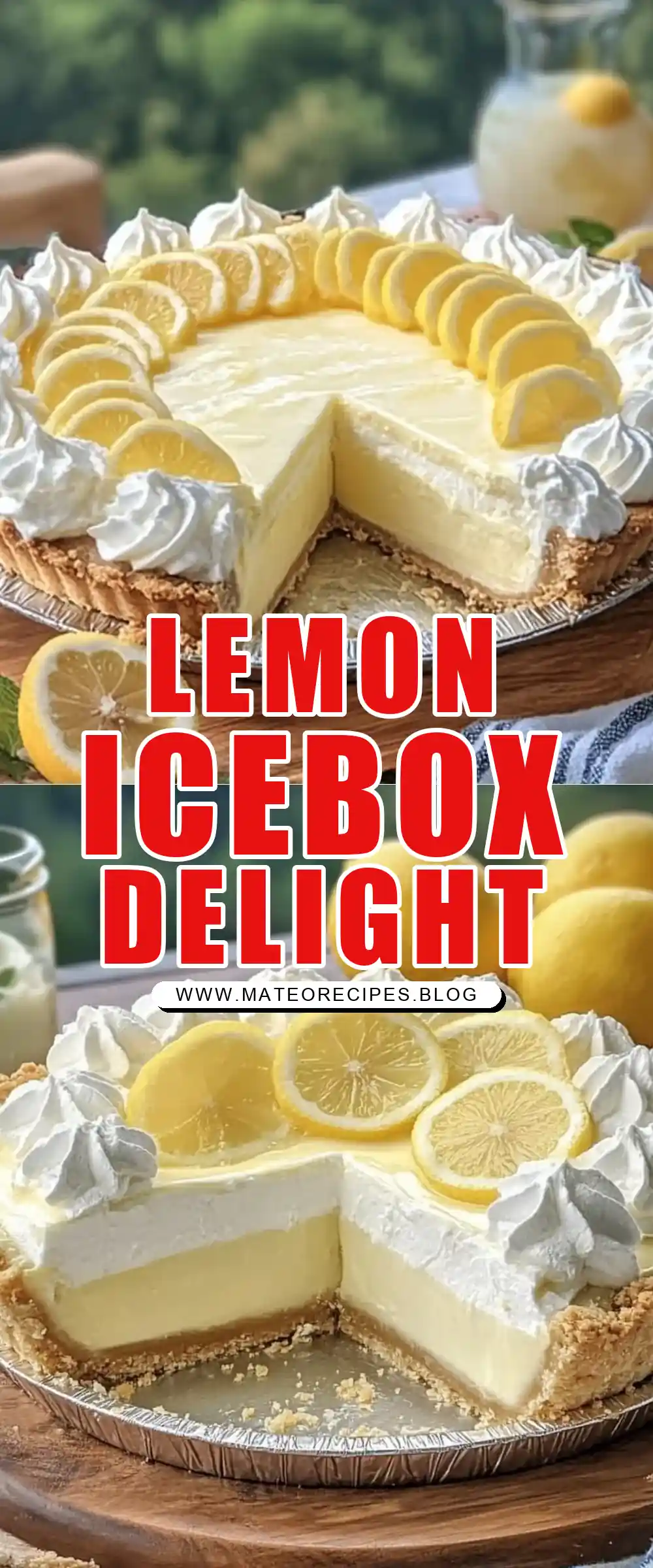 Pinterest pin (Design 1) for Lemon Cream Icebox Pie š