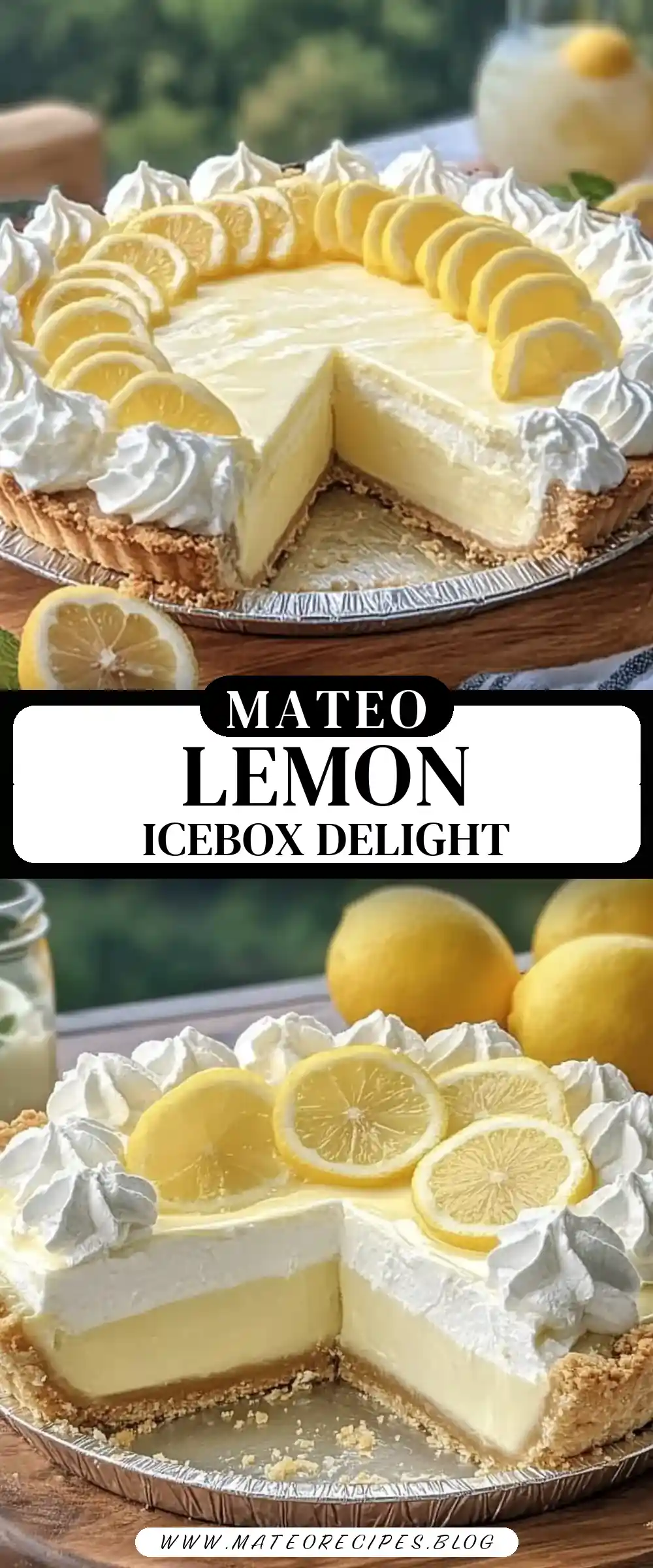 Pinterest pin (Design 3) for Lemon Cream Icebox Pie š