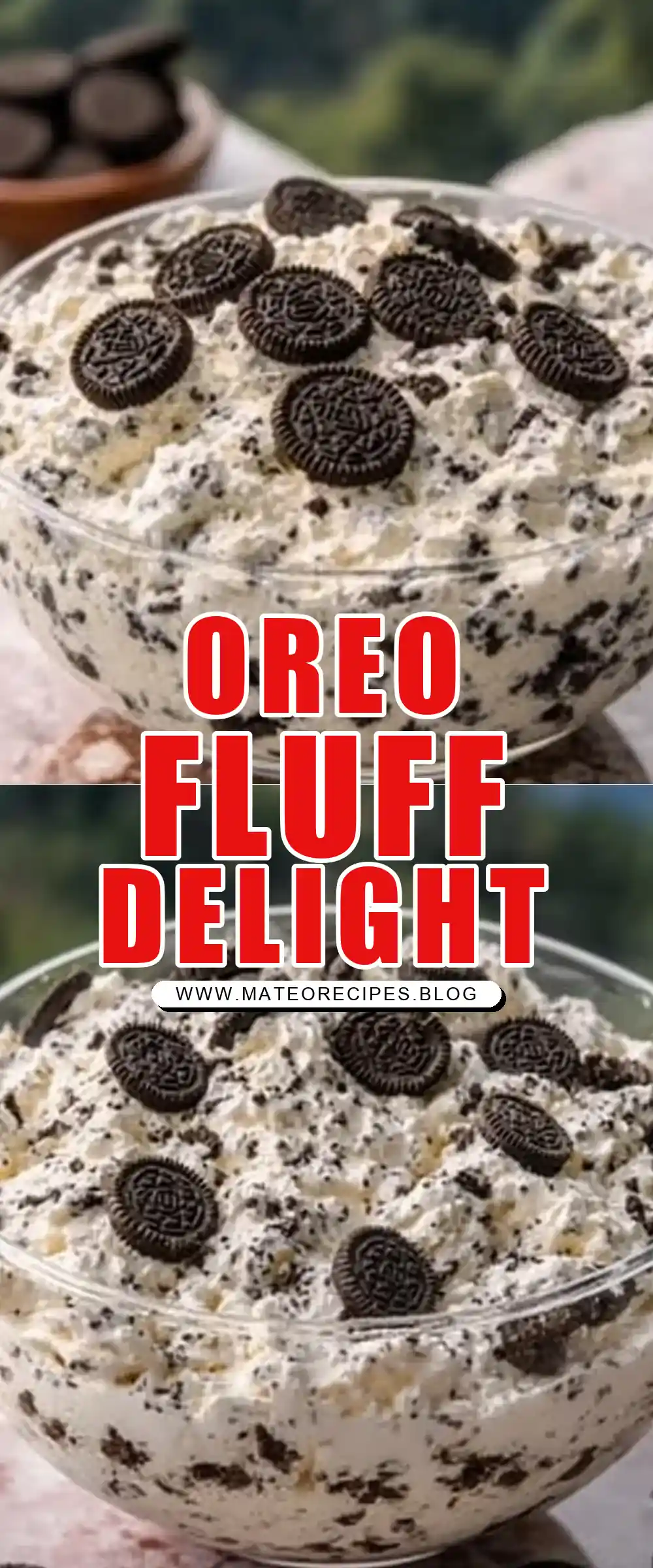 Pinterest pin (Design 1) for Oreo Cheesecake Fluff