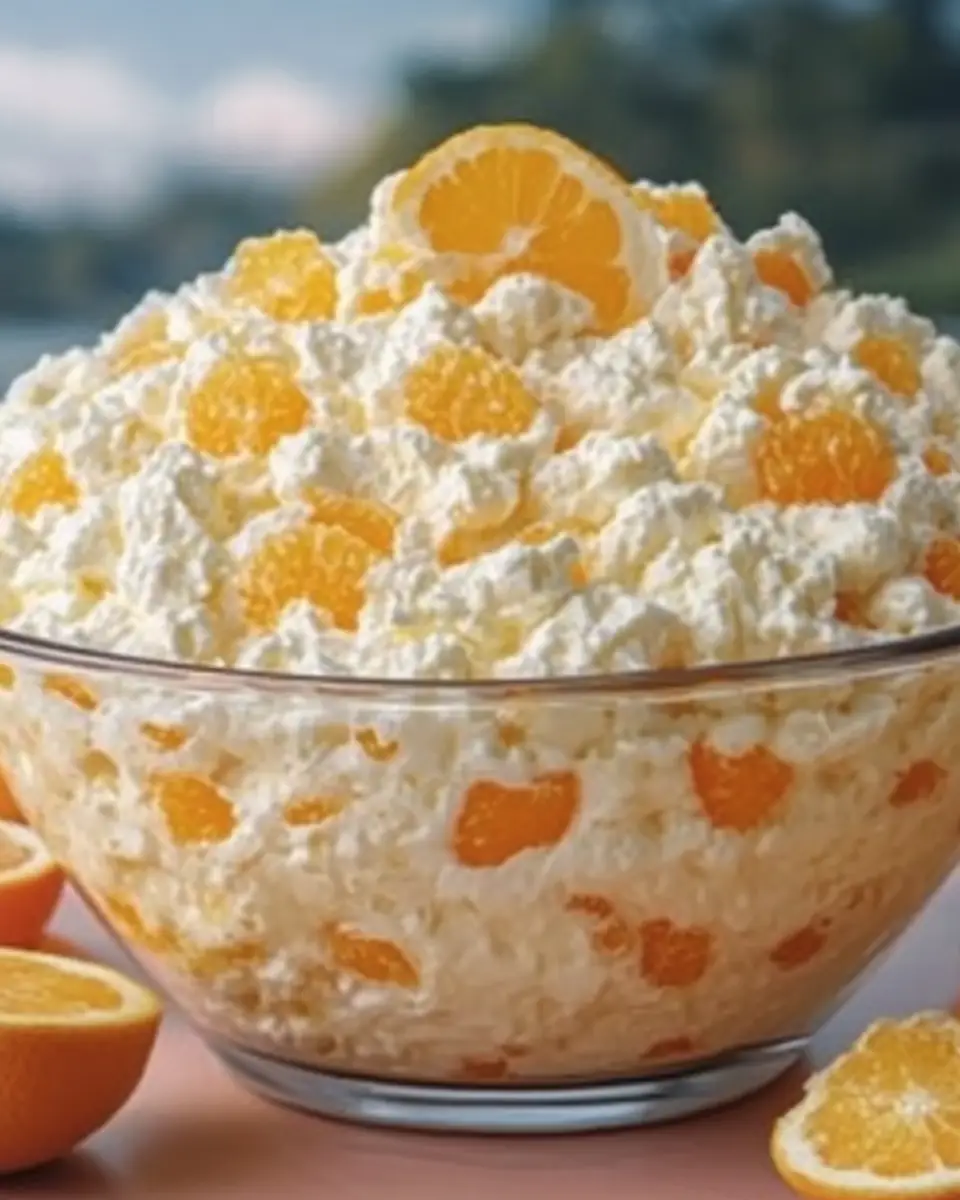A delicious plate of Orange Creamsicle Fluff š