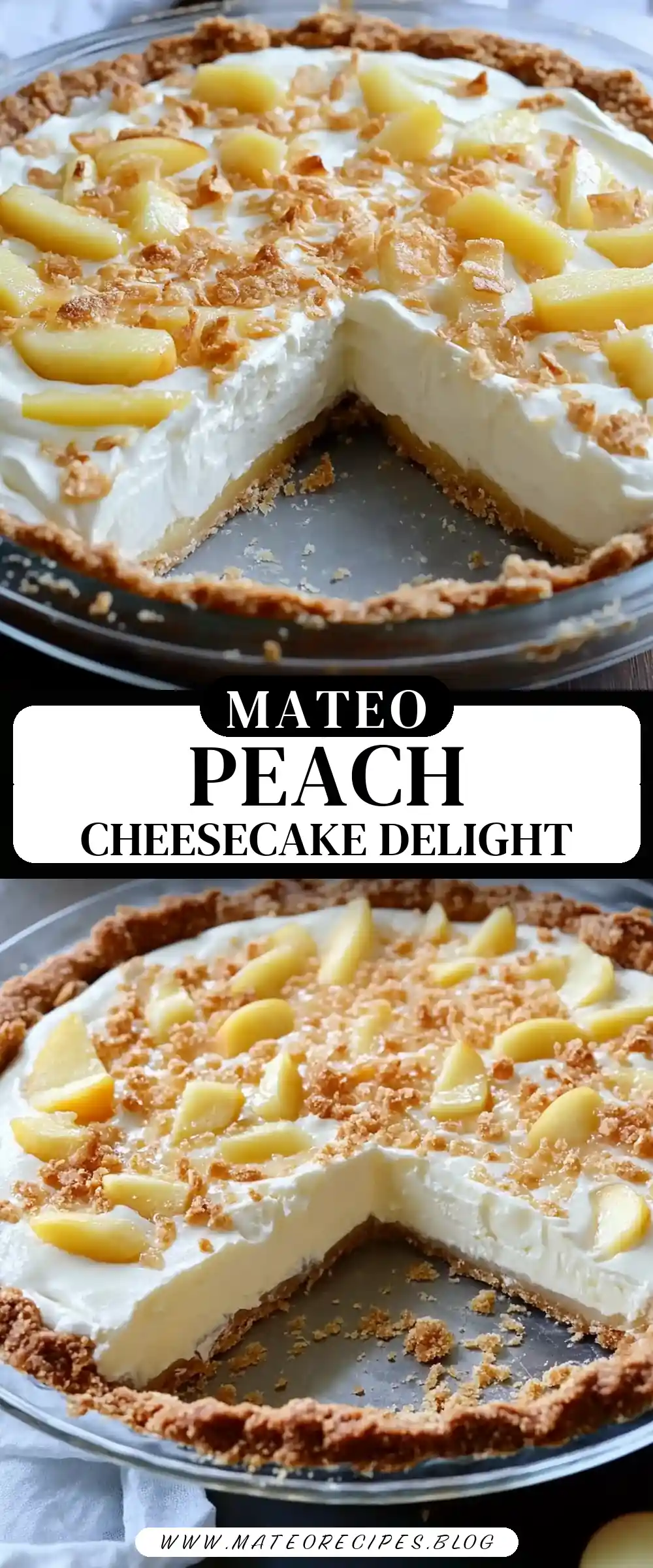Pinterest pin (Design 3) for Peach Cream Cheese Pie ๐