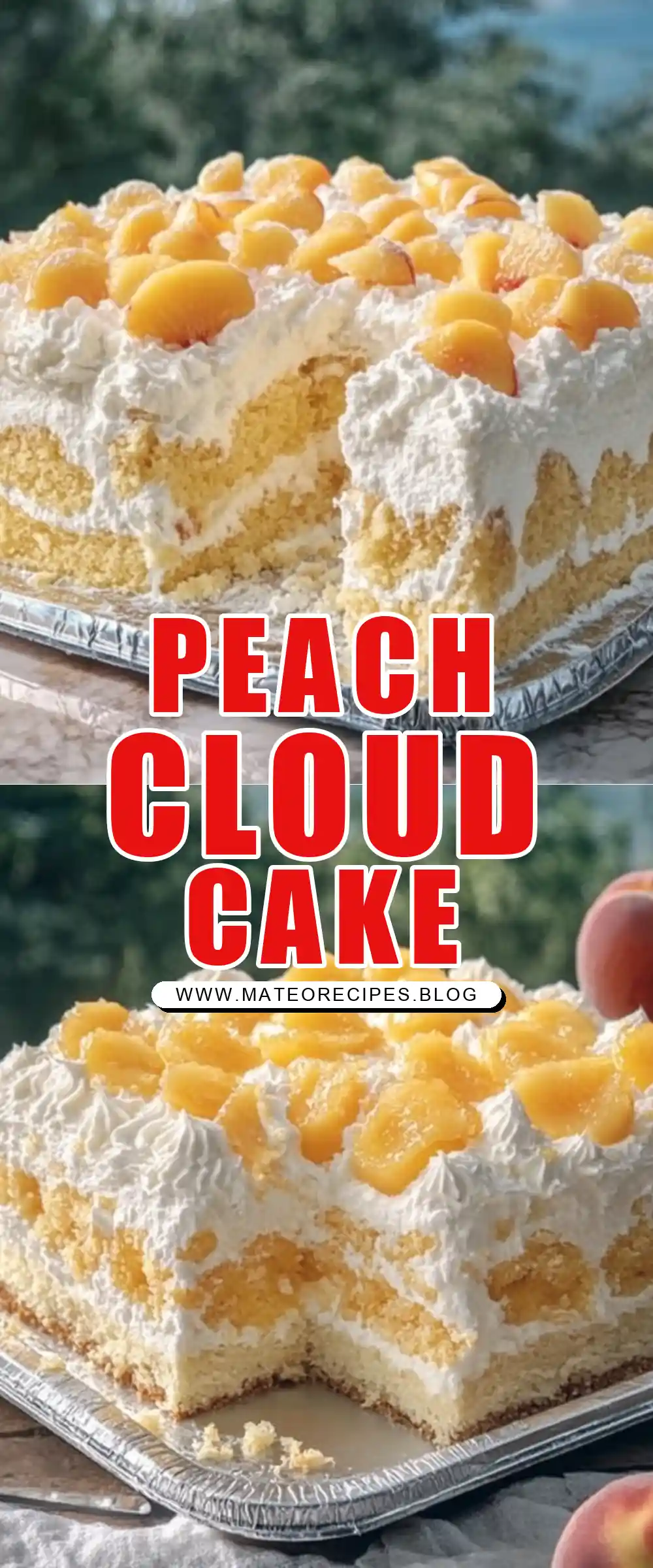 Pinterest pin (Design 1) for Peach Angel Cloud Cake šāļø