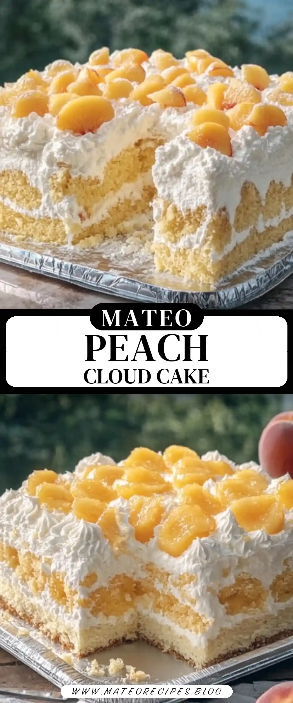 Pinterest pin (Design 3) for Peach Angel Cloud Cake šāļø