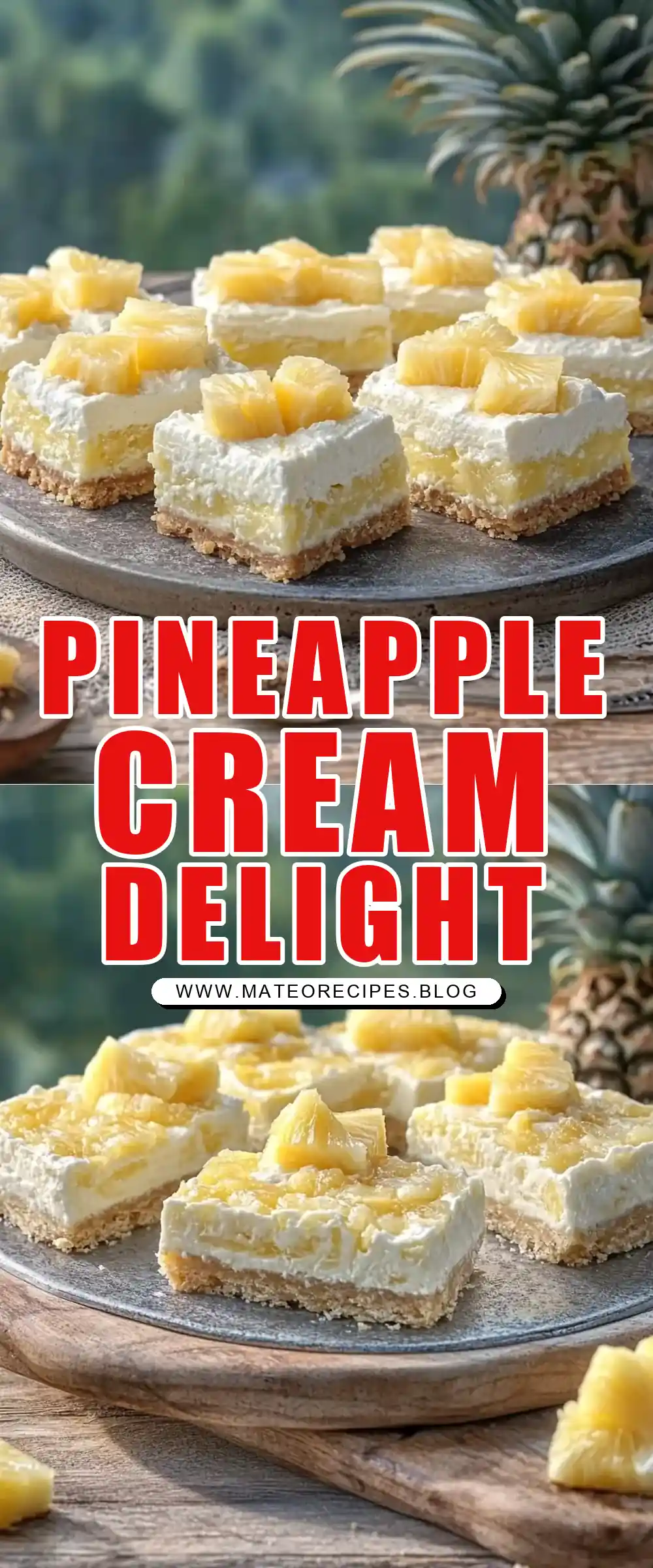 Pinterest pin (Design 1) for Pineapple Cream Bars š