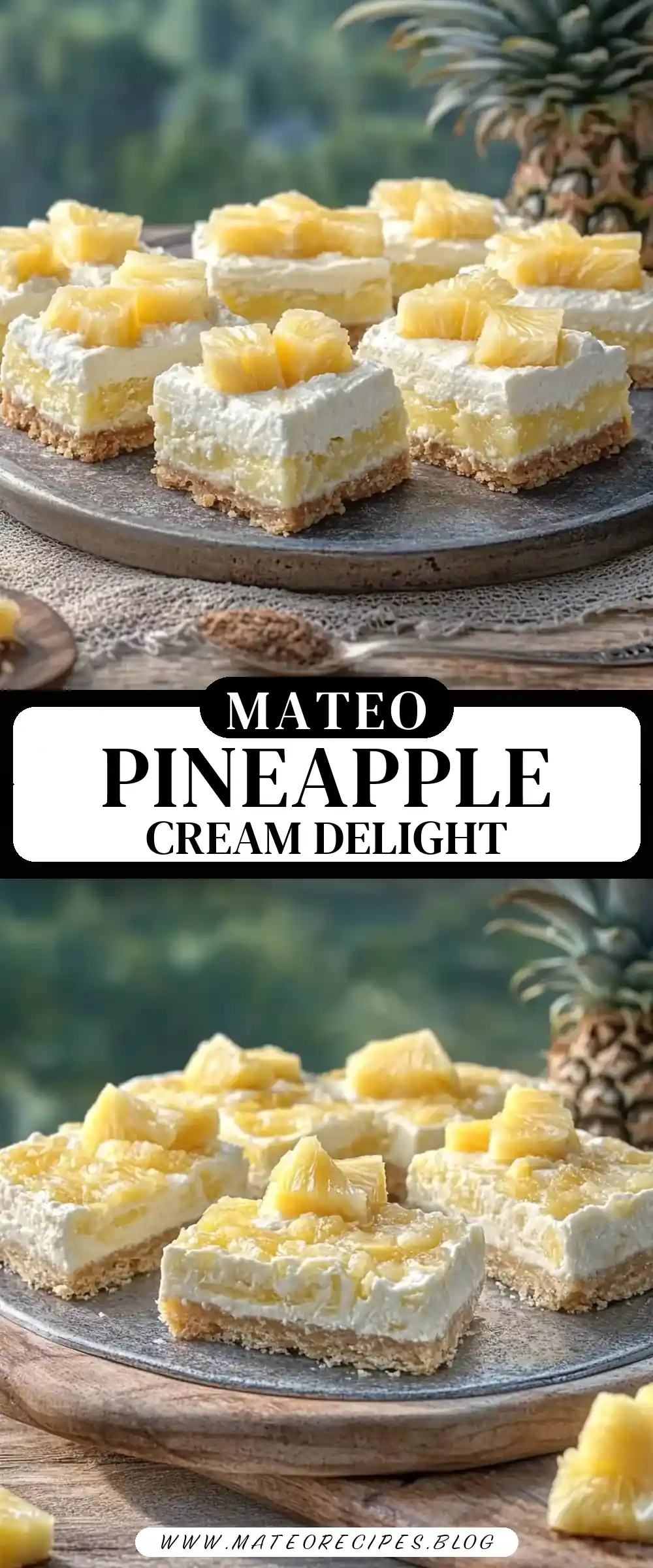 Pinterest pin (Design 3) for Pineapple Cream Bars š