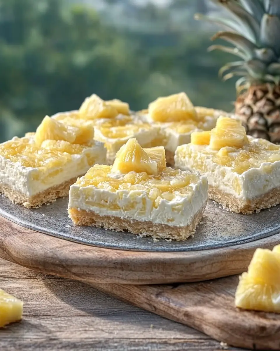 A delicious plate of Pineapple Cream Bars š