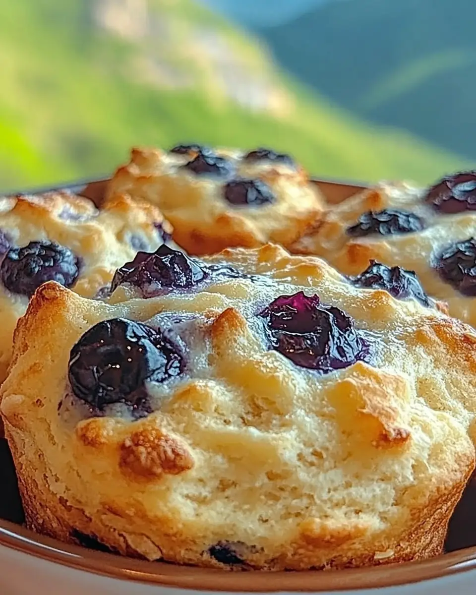 A delicious plate of Sweet Blueberry Biscuits