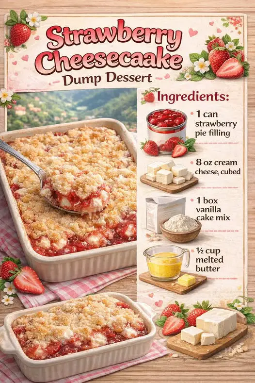 Strawberry Cheesecake Dump Dessert