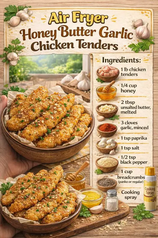 Air Fryer Honey Butter Garlic Chicken Tenders