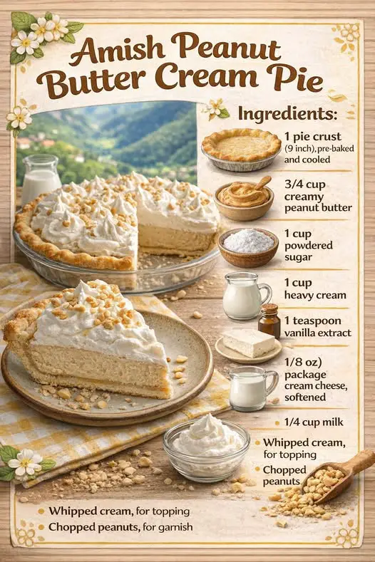 Amish Peanut Butter Cream Pie