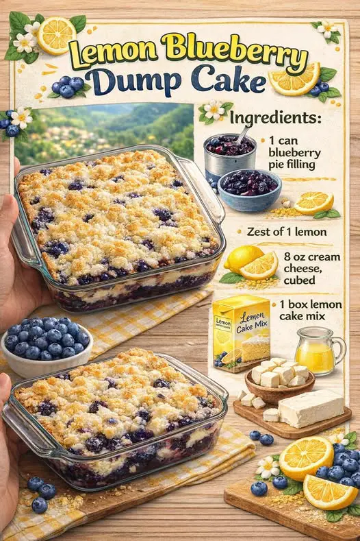 Lemon Blueberry Dump Cake