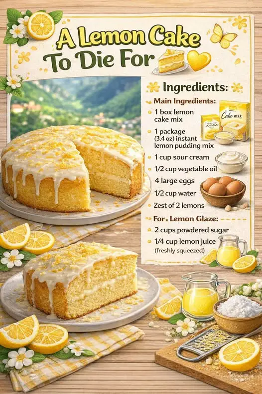 A Lemon Cake To Die For 🍰💛