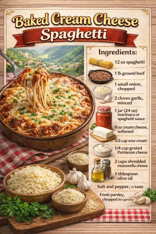 Baked Cream Cheese Spaghetti
