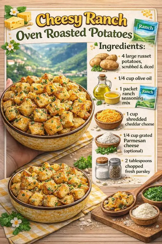 Cheesy Ranch Oven Roasted Potatoes