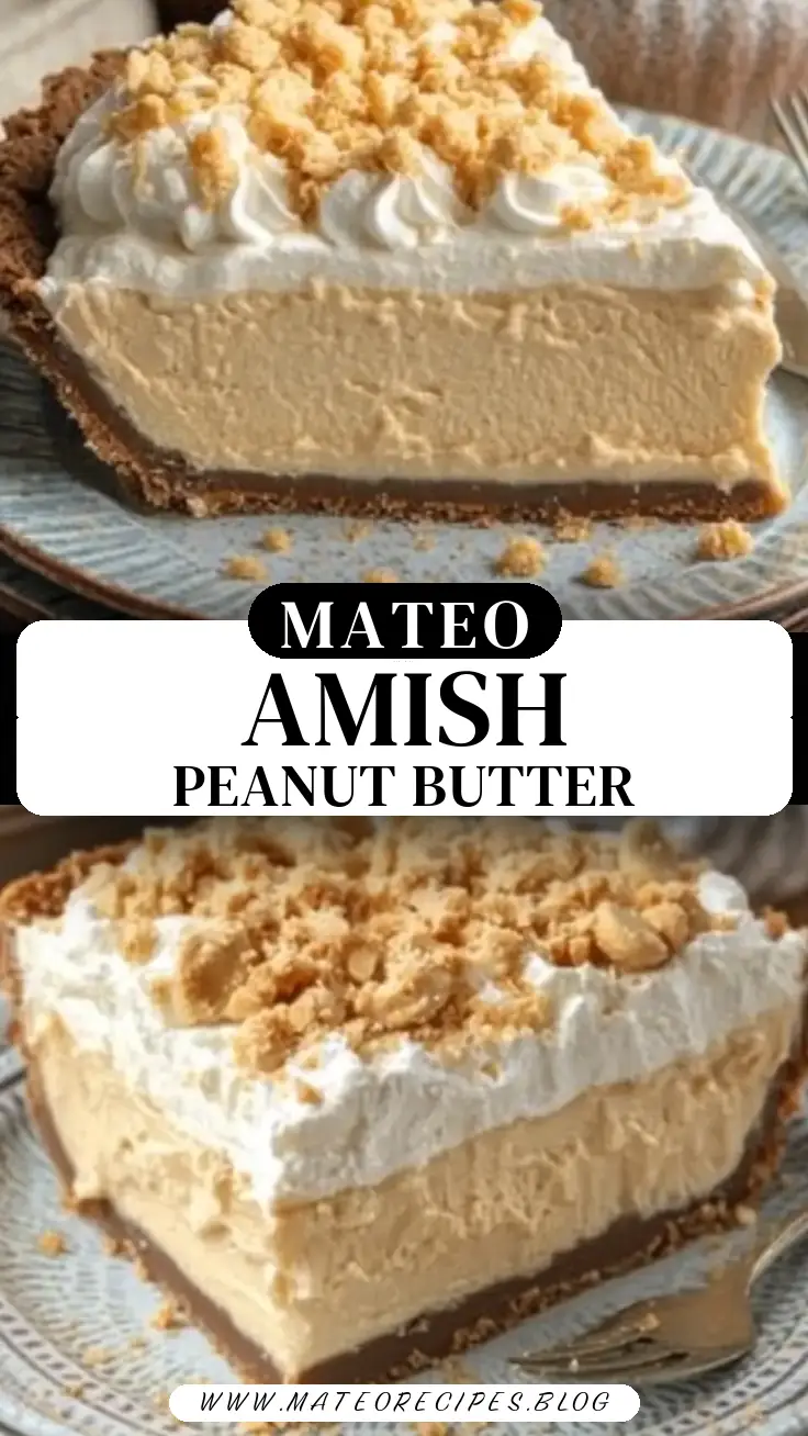 Pinterest pin (Design 3) for Amish Peanut Butter Cream Pie