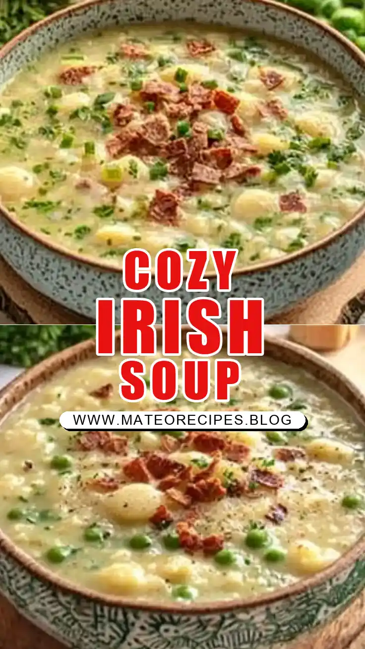 Pinterest pin (Design 1) for Colcannon Soup – A Cozy Irish Classic! ☘️