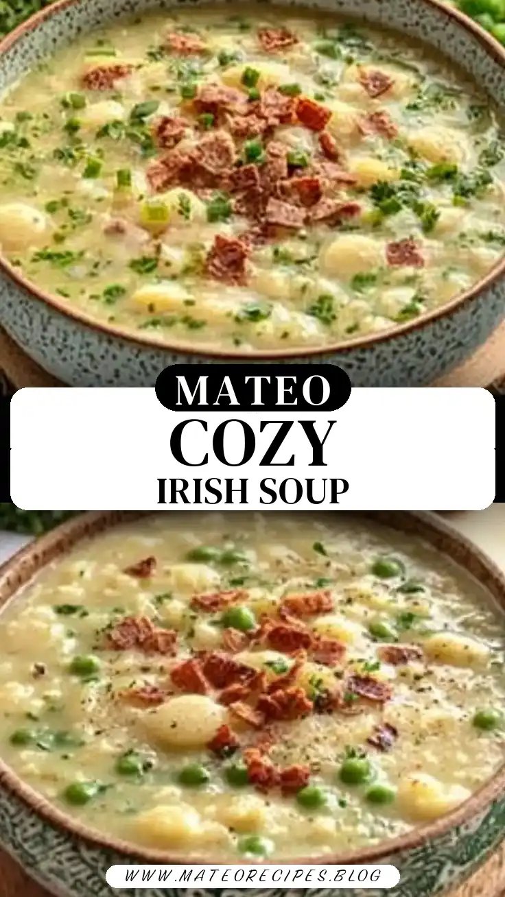 Pinterest pin (Design 3) for Colcannon Soup – A Cozy Irish Classic! ☘️