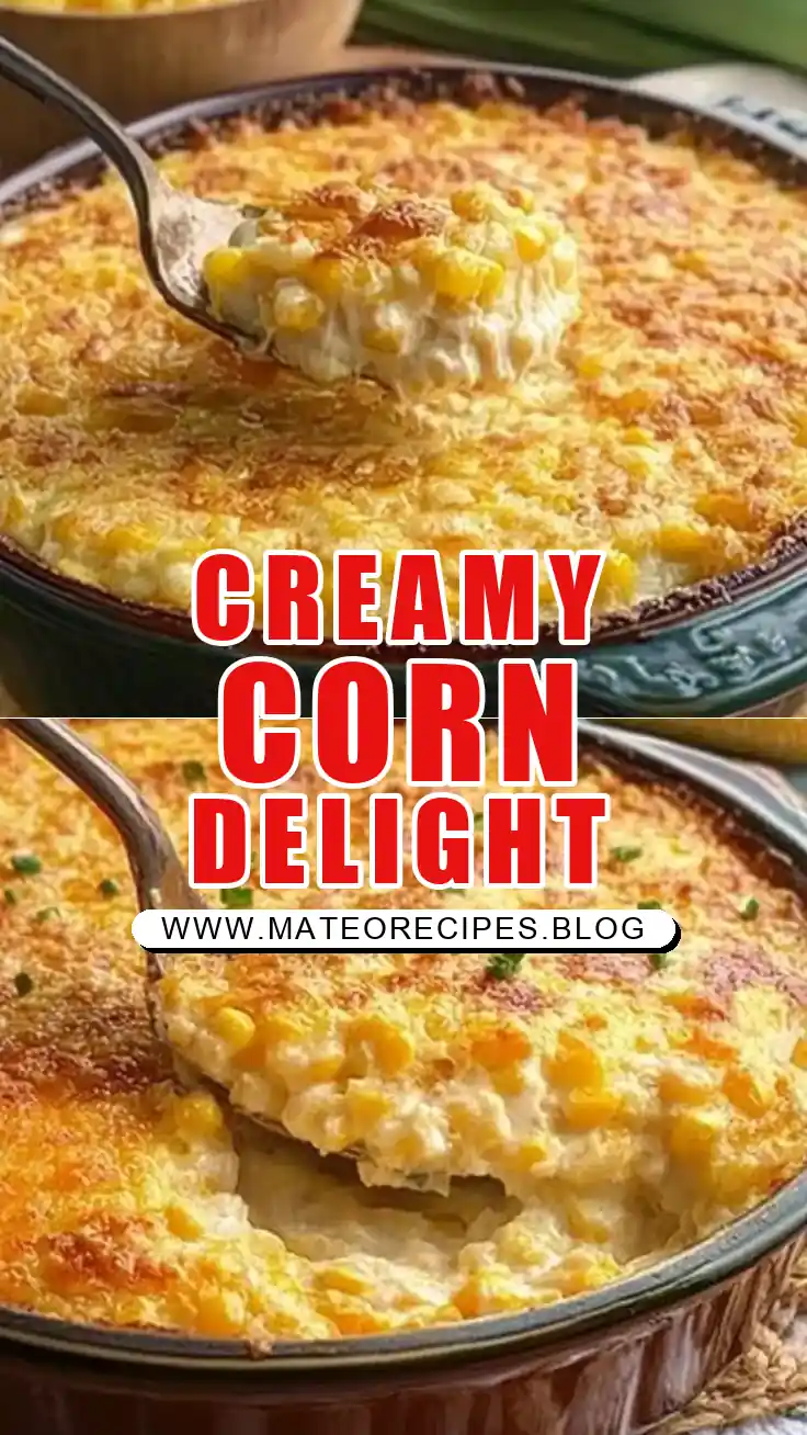 Pinterest pin (Design 1) for Corn Casserole