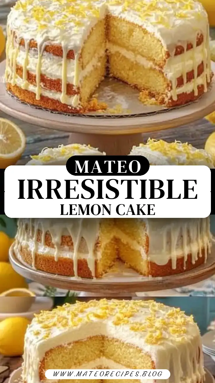 Pinterest pin (Design 3) for A Lemon Cake To Die For 🍰💛