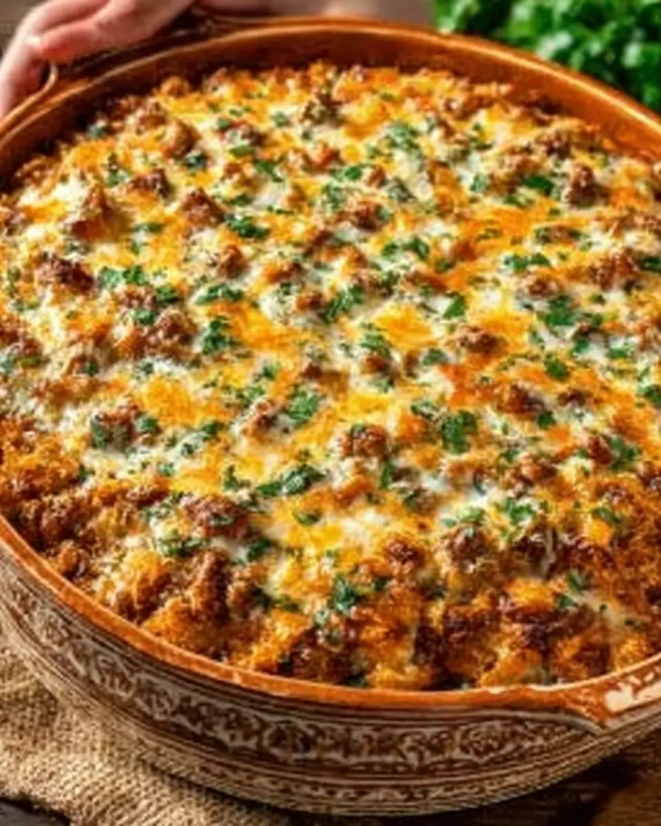 A delicious plate of Mexican White Trash Casserole
