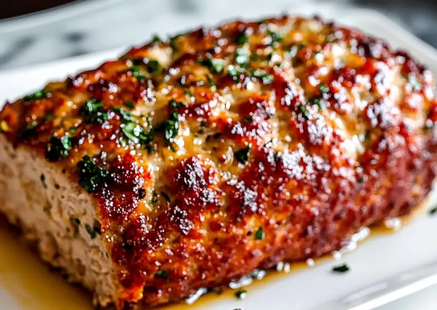 Garlic Parmesan Chicken Meatloaf