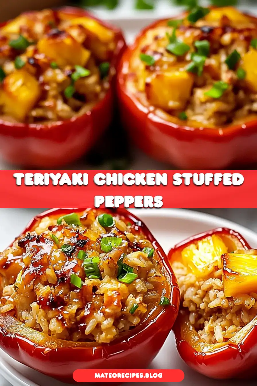 Teriyaki Pineapple Chicken & Rice Stuffed Peppers