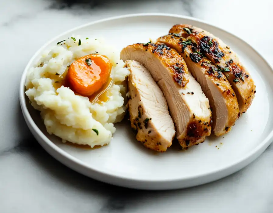 Herb Chicken with Mashed Potatoes & Glazed Carrots