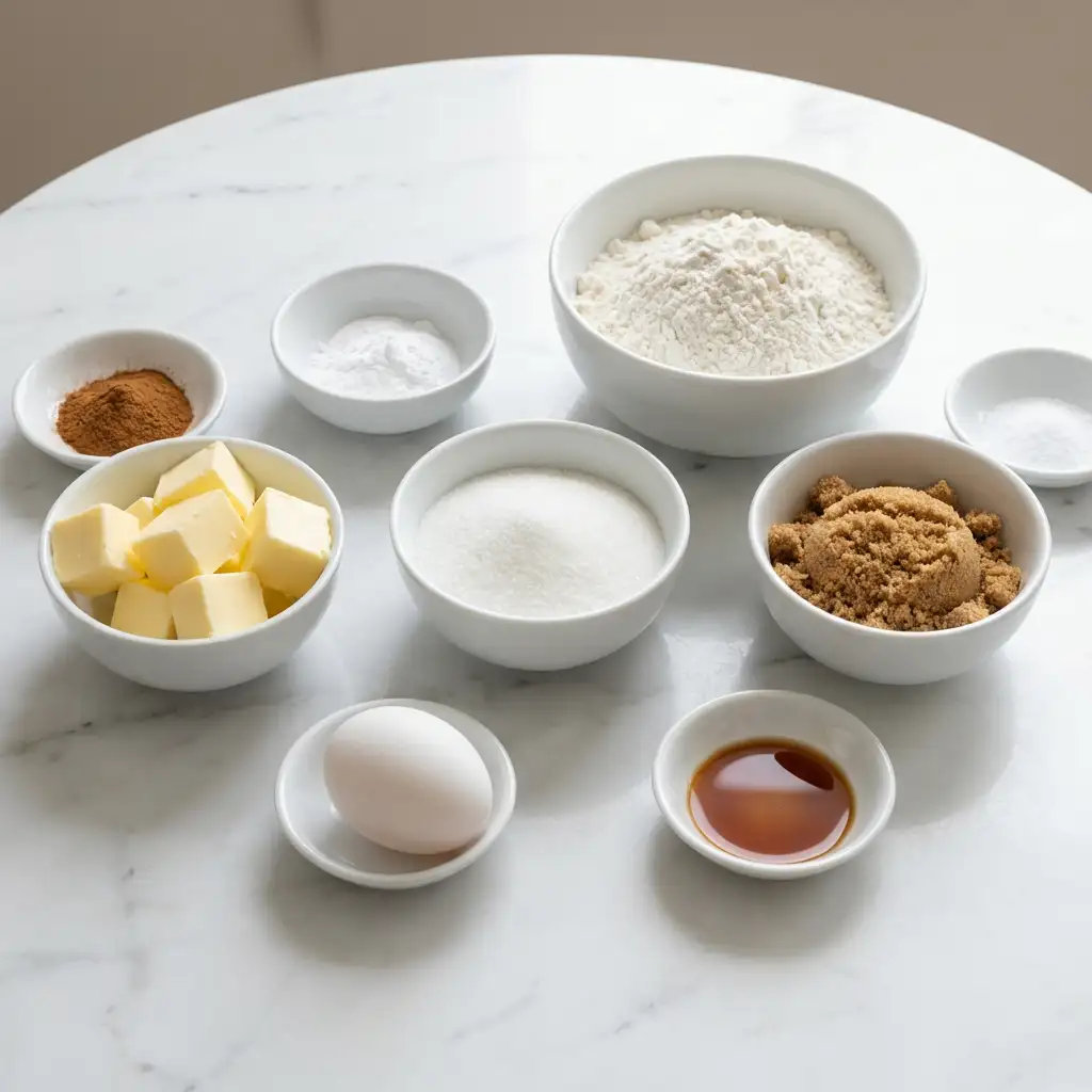 Ingredients for Cinnamon Roll Cookies