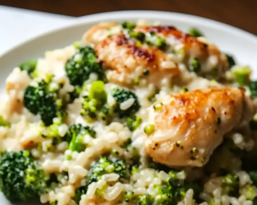 Creamy Parmesan Chicken and Broccoli Rice