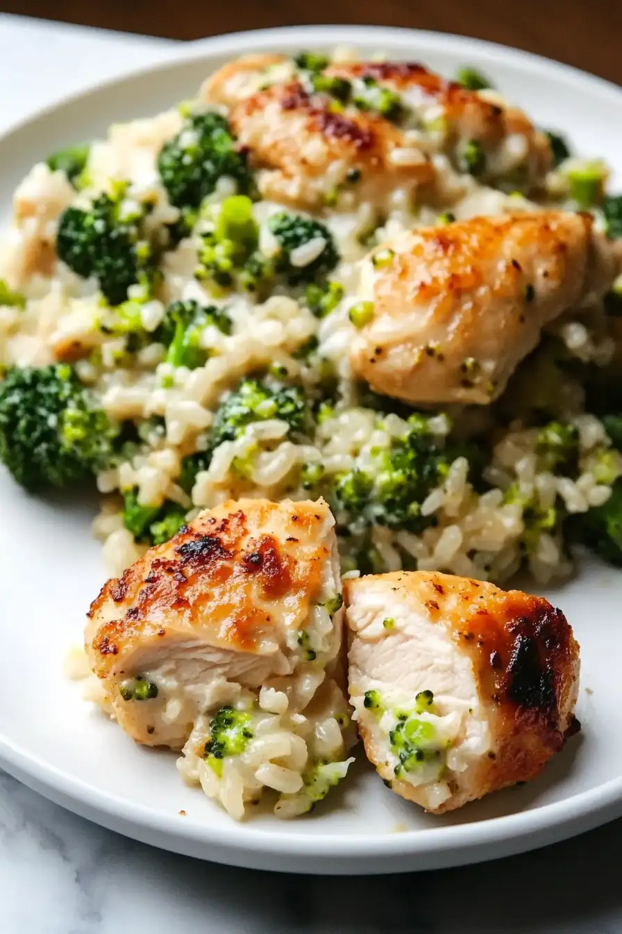 Creamy Parmesan Chicken and Broccoli Rice