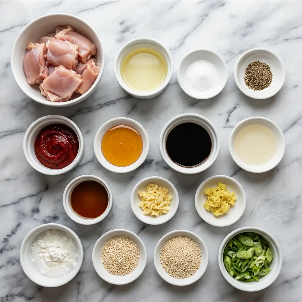 Ingredients for Spicy Sticky Honey Gochujang Chicken You'll Crave Forever