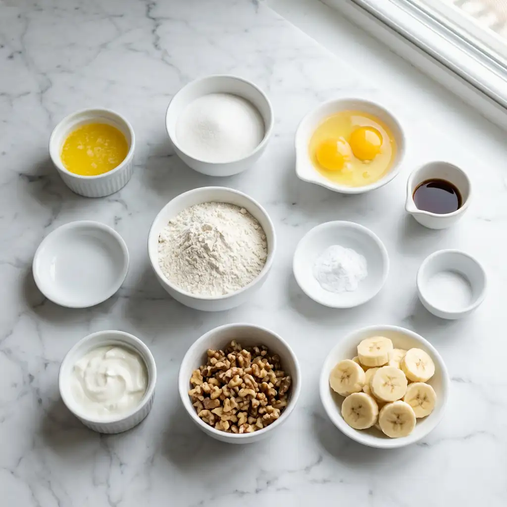 Ingredients for Rich Banana Bread