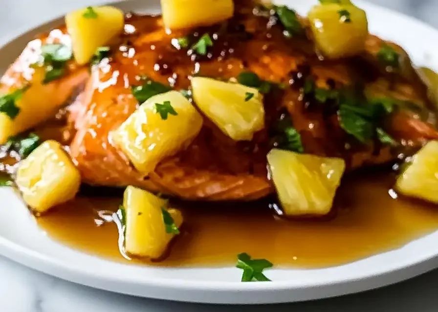 Honey Pineapple Glazed Salmon