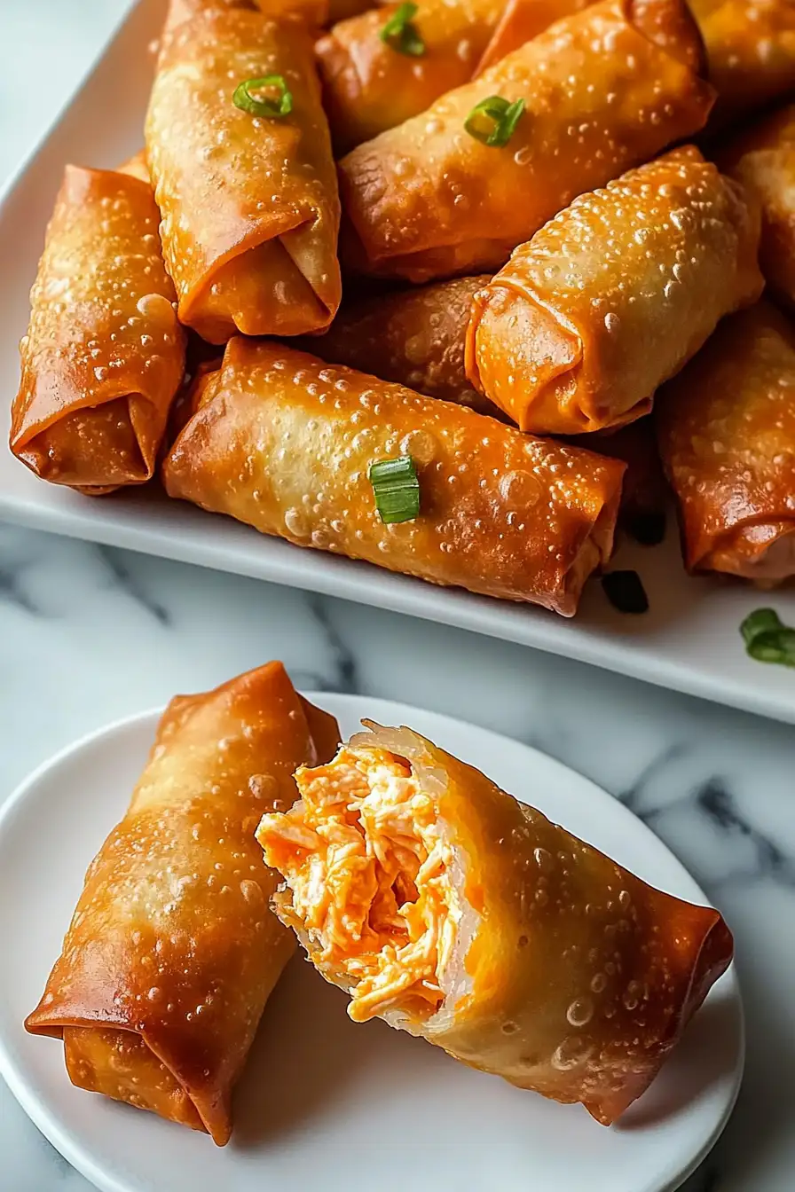 Buffalo Chicken Dip Egg Rolls