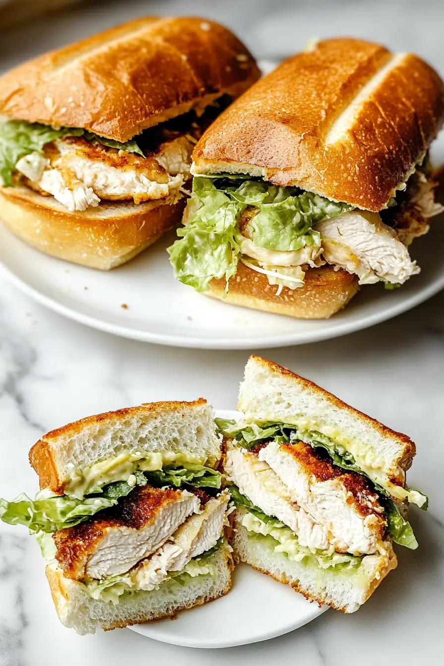 Chicken Caesar Sandwiches