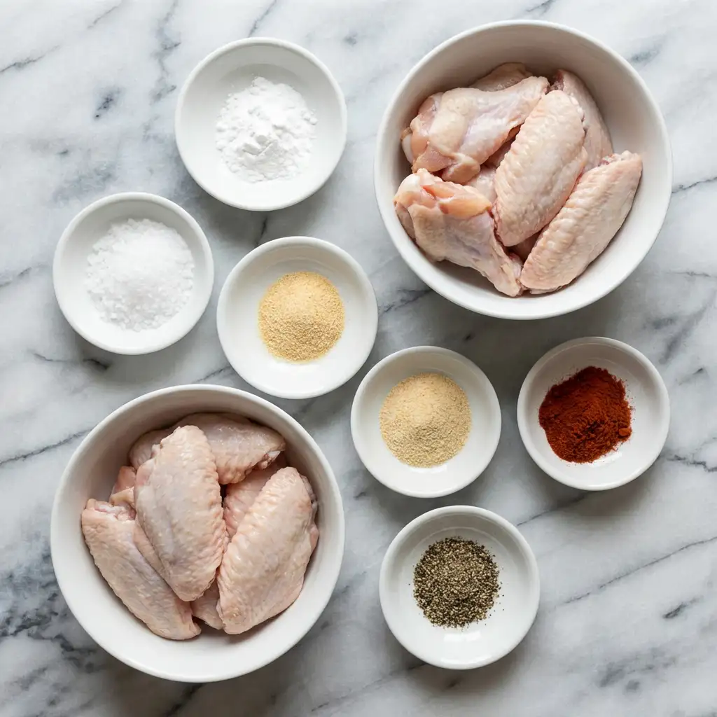Ingredients for Crispy Baked Chicken Wings