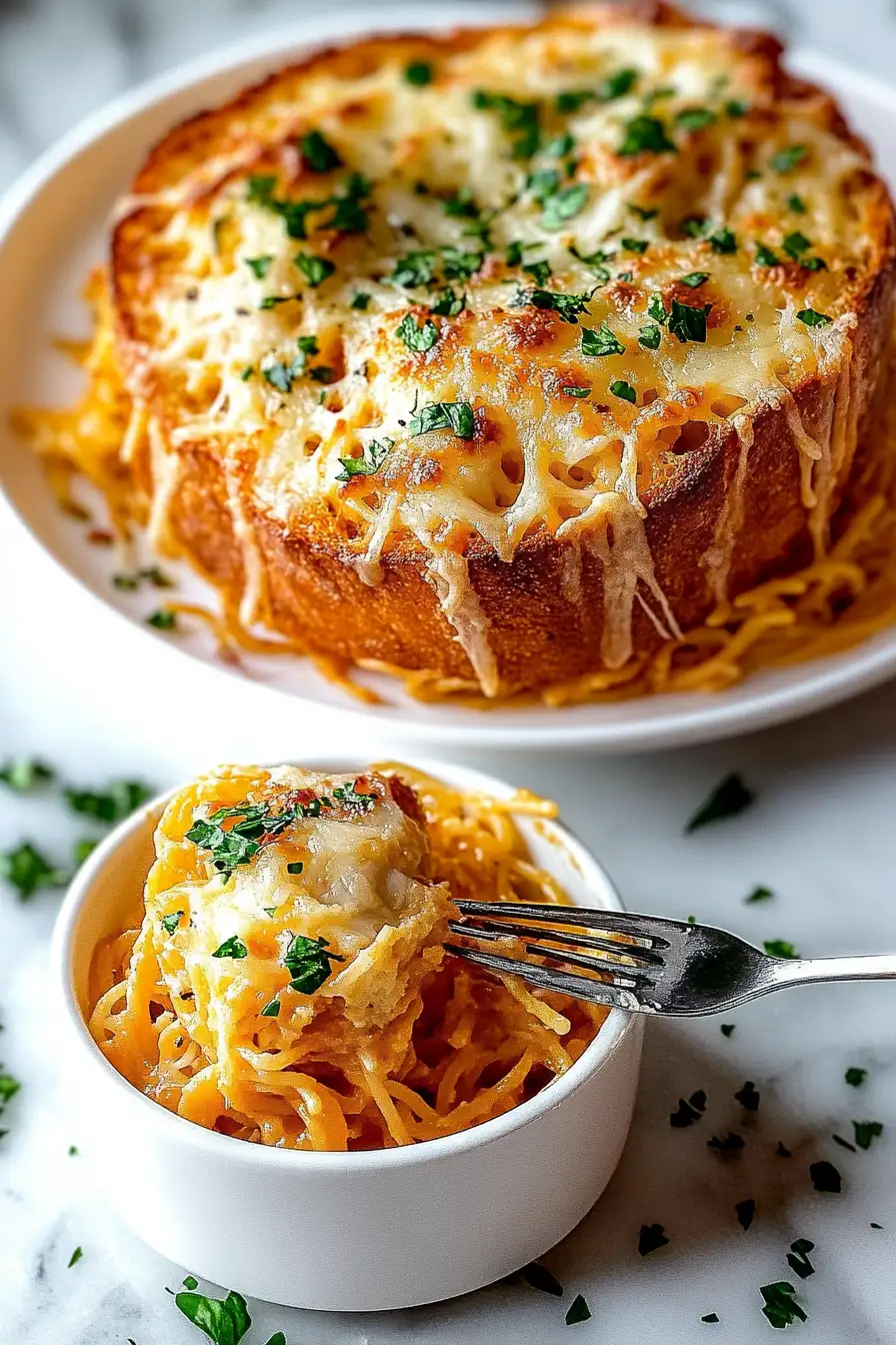 Spaghetti Garlic Bread