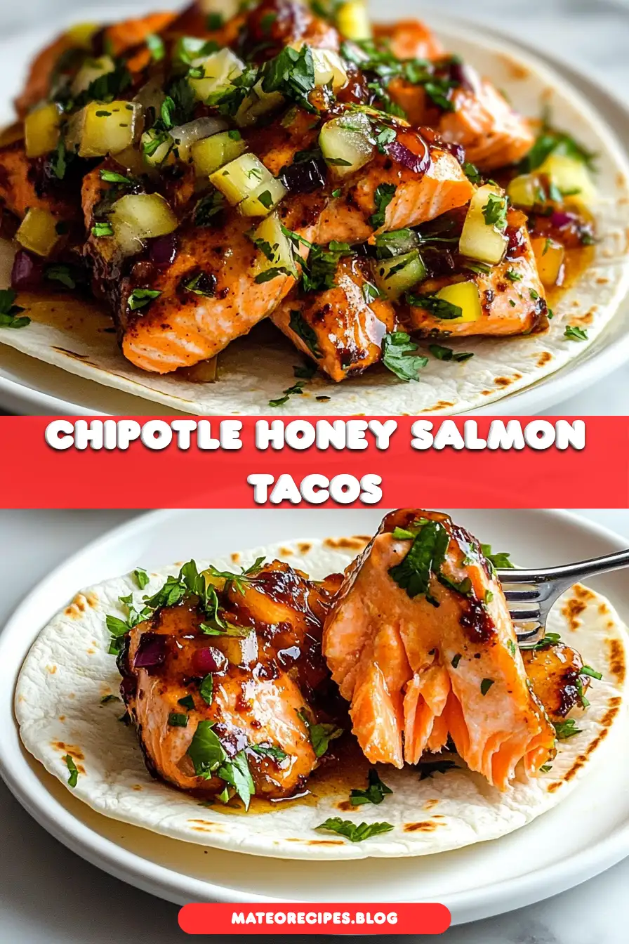 Chipotle Honey Salmon Tacos with Pineapple Salsa