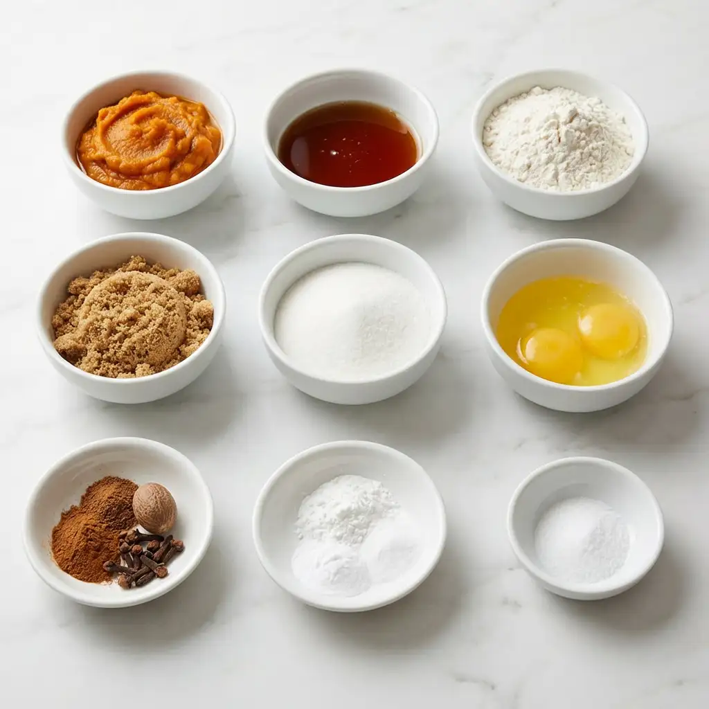Ingredients for Maple Pumpkin Bread